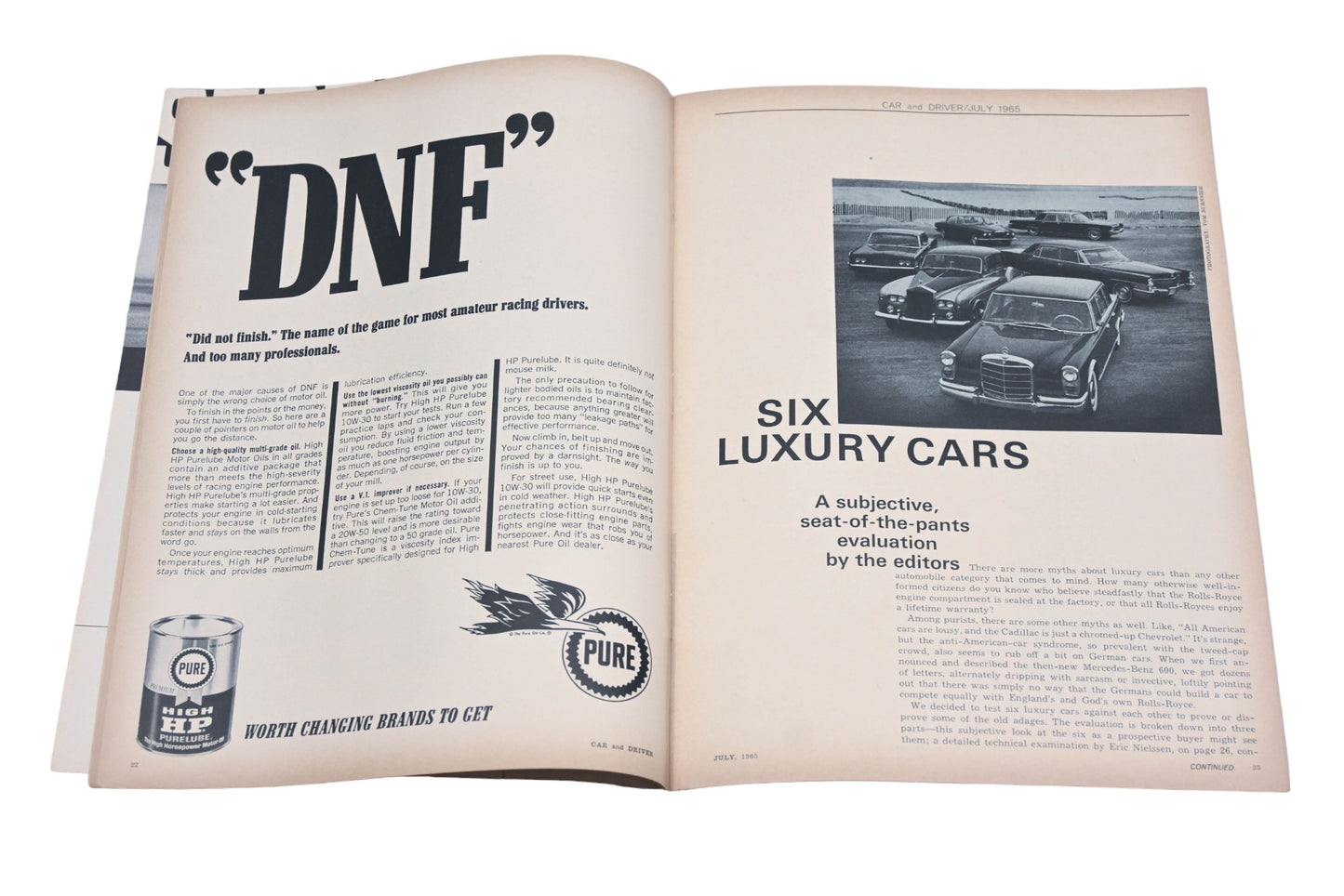 Car And Driver MD038-39 July 1965 Magazine