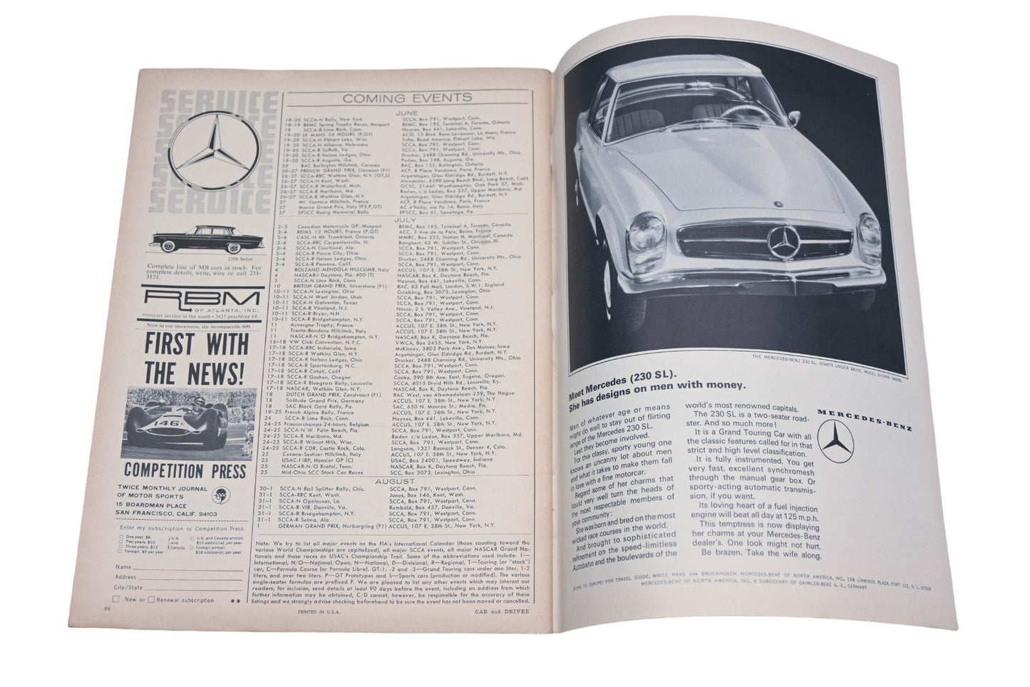 Car And Driver MD038-39 July 1965 Magazine
