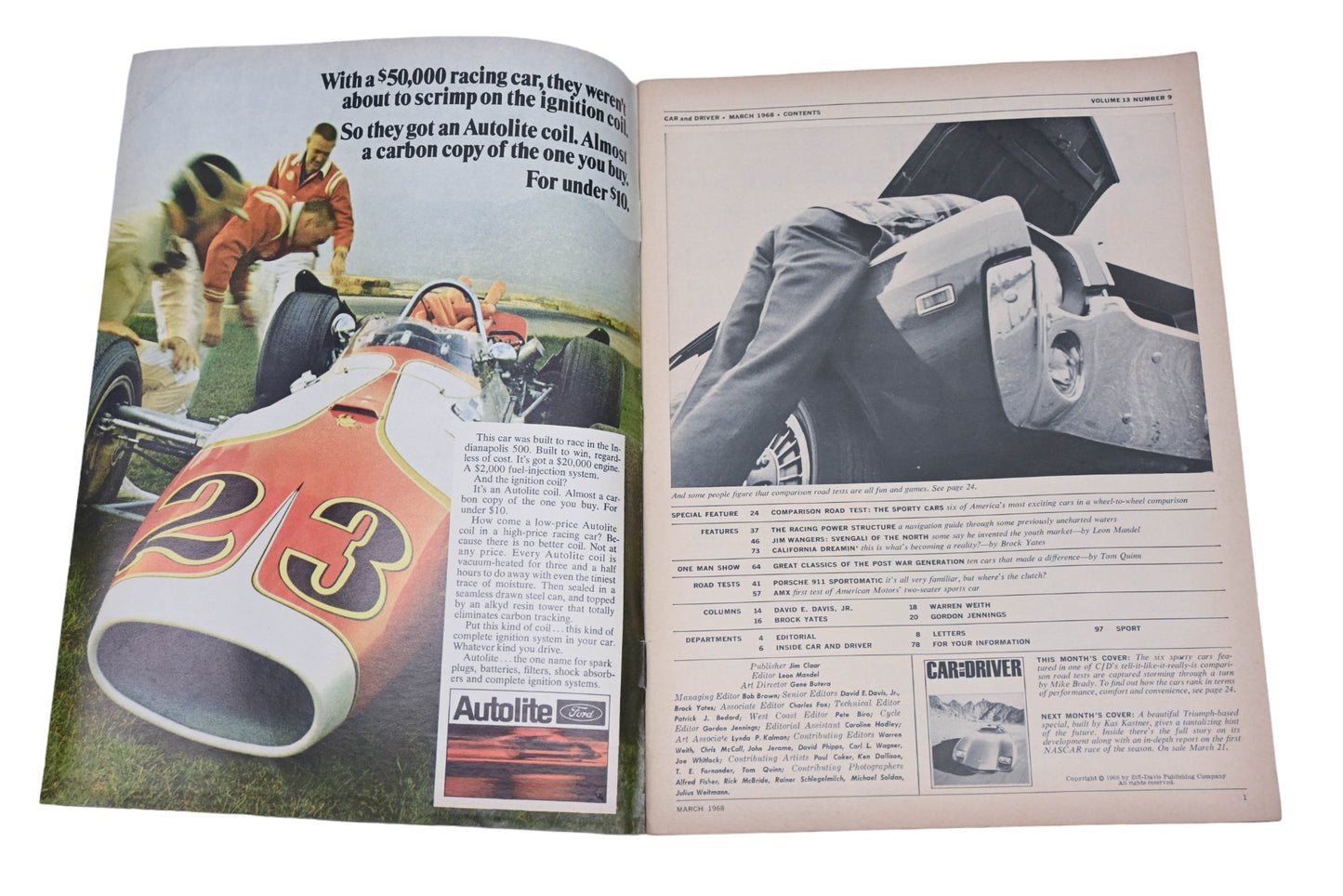 Car And Driver MD038-42 March 1968 Magazine
