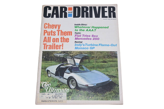 Car And Driver MD038-46 August 1968 Magazine