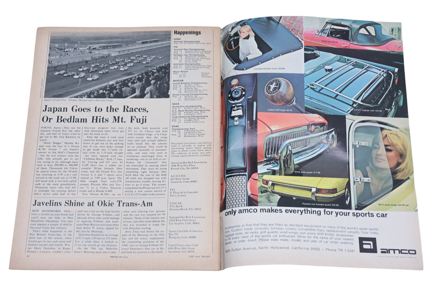 Car And Driver MD038-46 August 1968 Magazine