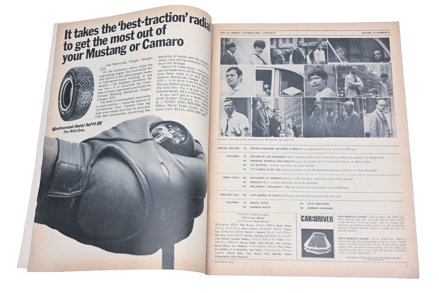 Car And Driver MD038-47 October 1968 Magazine