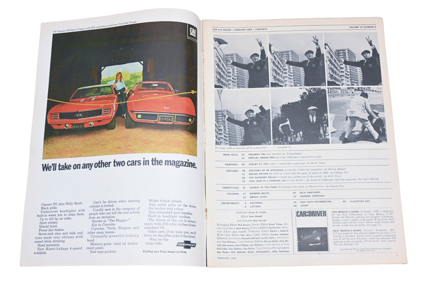 Car And Driver MD038-50 February 1969 Magazine