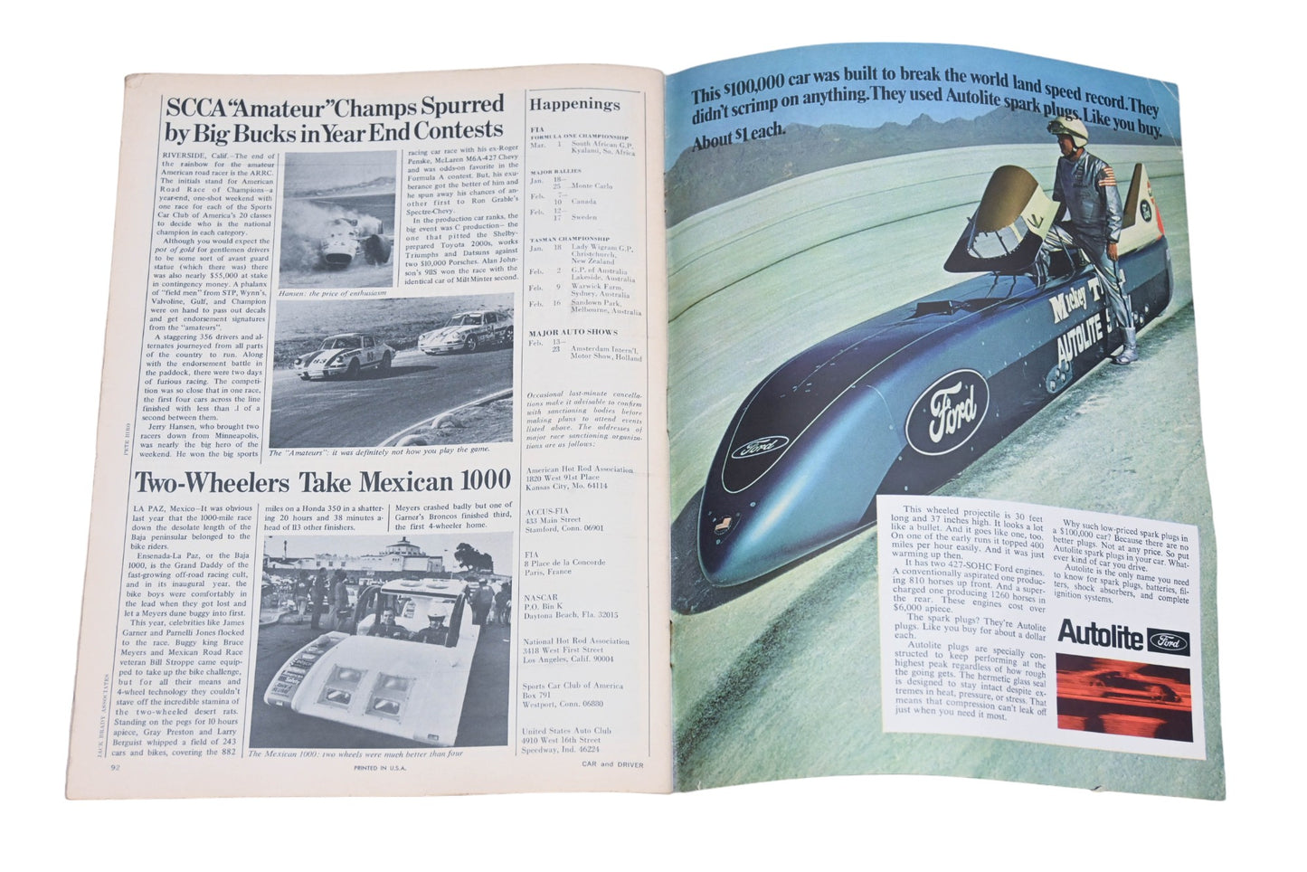 Car And Driver MD038-50 February 1969 Magazine