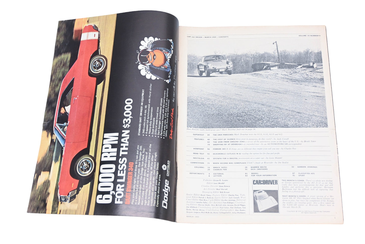 Car And Driver MD038-51 March 1969 Magazine