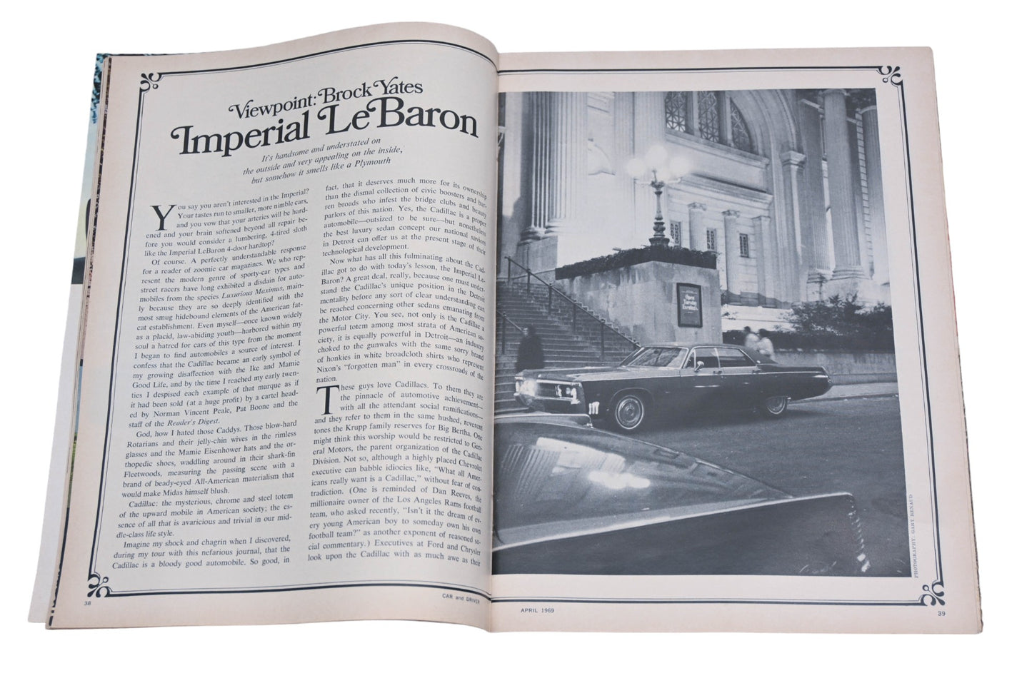 Car And Driver MD038-52 April 1969 Magazine