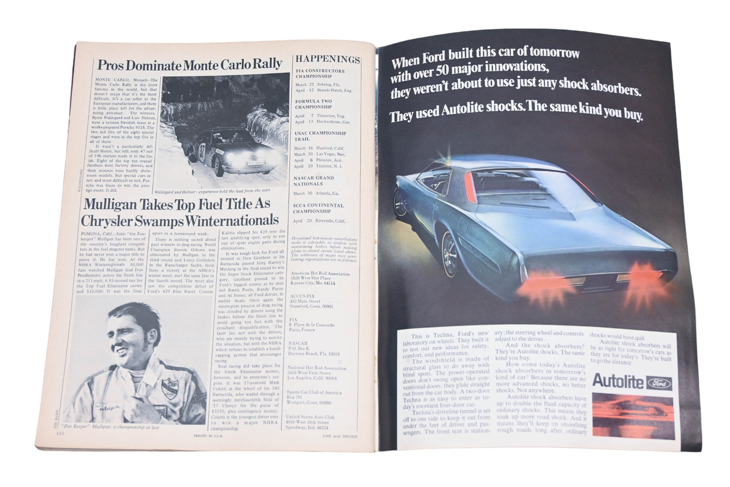 Car And Driver MD038-52 April 1969 Magazine