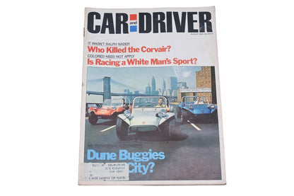 Car And Driver MD038-56 August 1969 Magazine