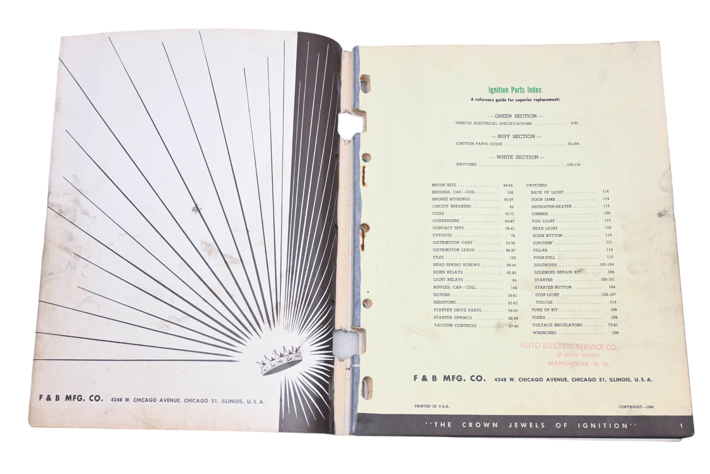 Filko 33 1960 Passenger Car Ignition Guide Catalog