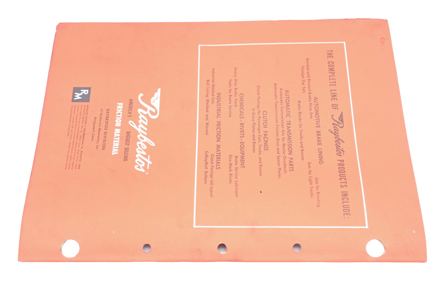 Raybestos 21-LBS 1959 Lined Brake Shoe Catalog