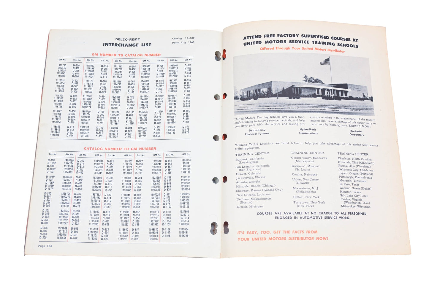 Delco Remy 1A-102 1960 Truck Original Equipment & Service Parts Catalog