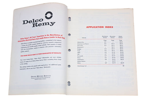Delco Remy 1A-102A 1961 Truck Parts Supplement Catalog