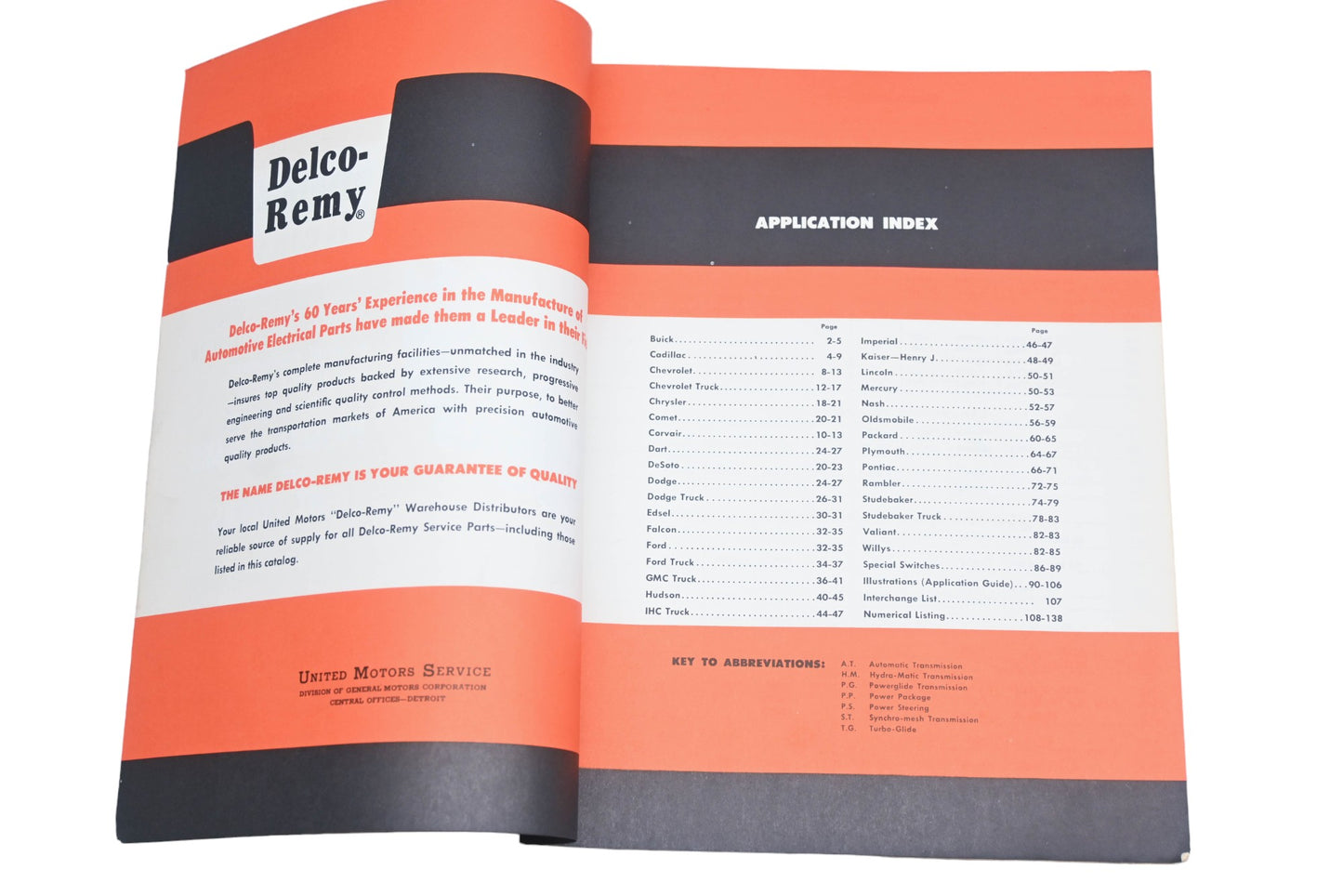 Delco Remy 1A-100, 1A-95 1960 2nd Edition Passenger Cars Light Truck Equipment & Parts Catalog