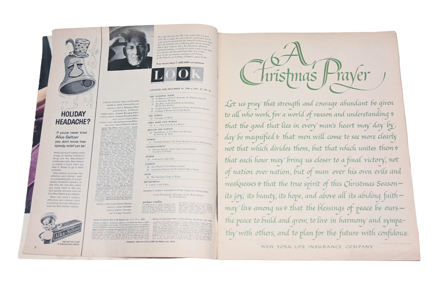 LOOK DK026-7 December 31, 1963 Magazine