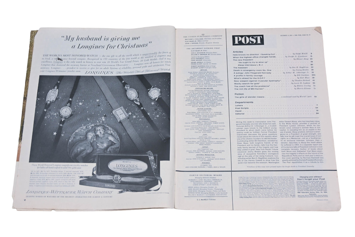 POST DK026-9 December 14, 1963 Magazine