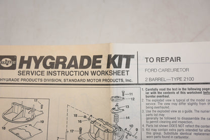 Hygrade 586 Ford 2-Barrel Type 2100 Carburetor Repair Kit NOS