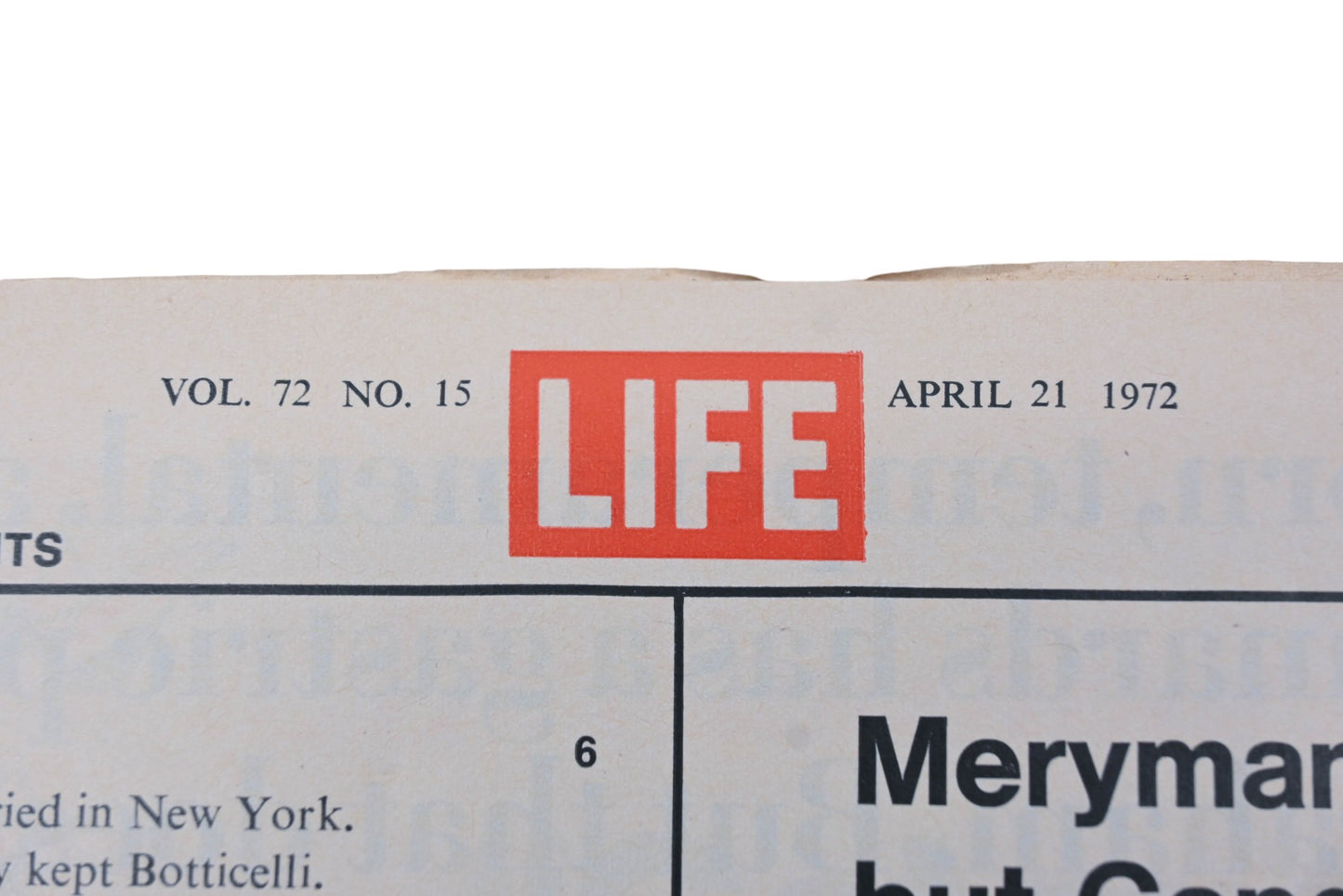 LIFE DK026-18 April 21, 1972 Magazine