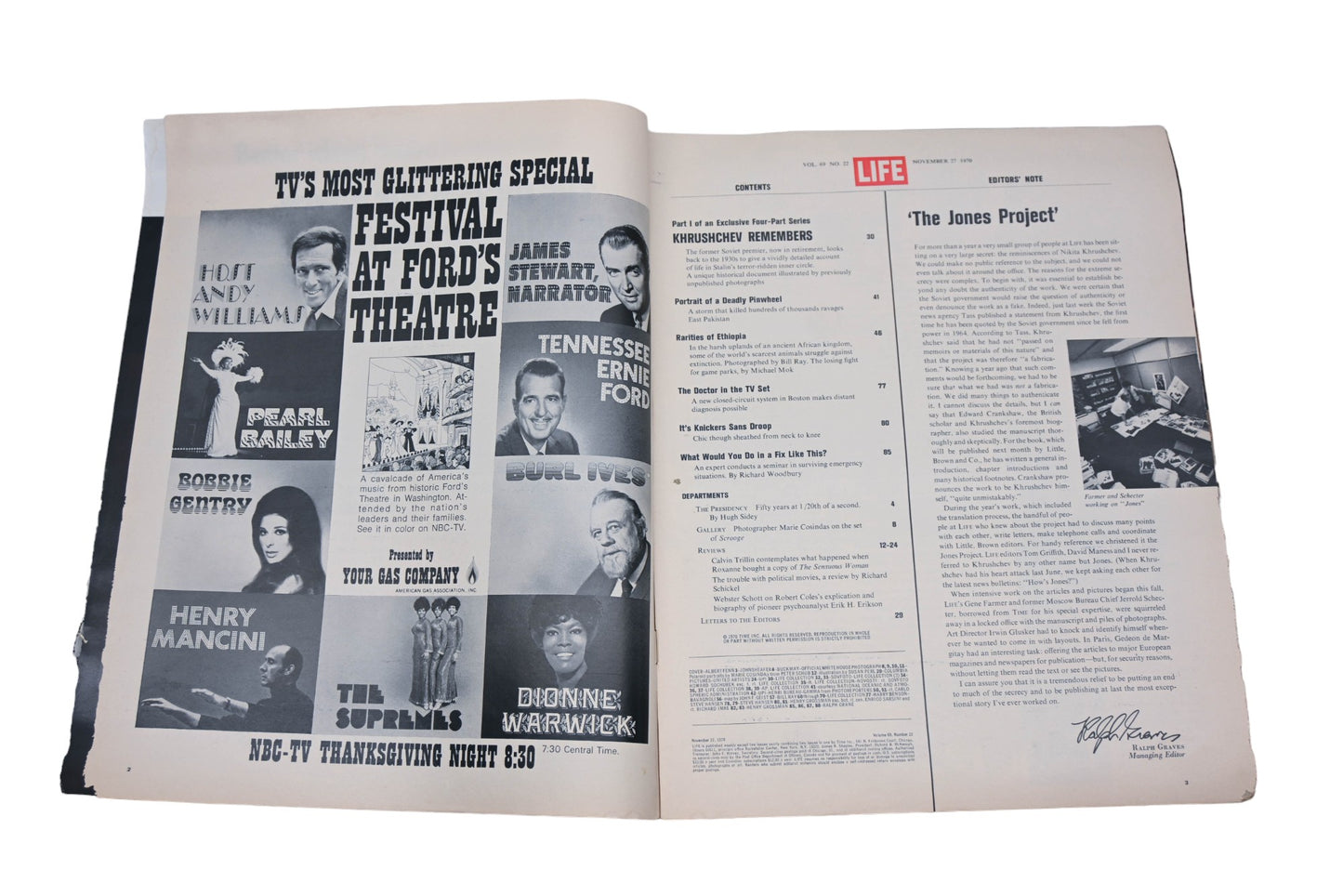 LIFE DK026-20 November 27, 1970 Magazine