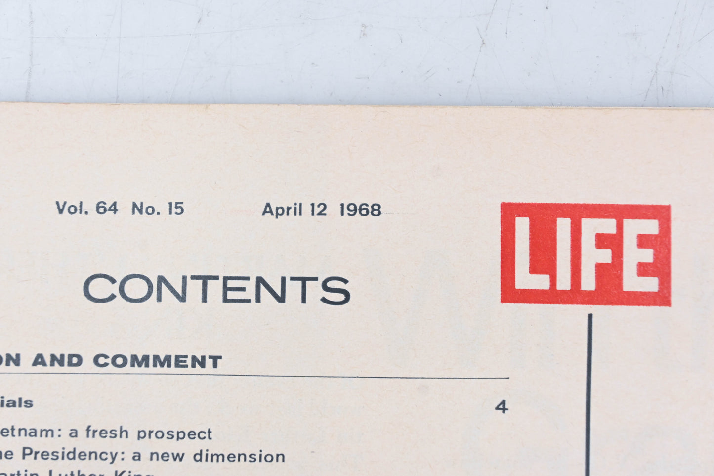LIFE DK026-22 April 12,1968 Magazine