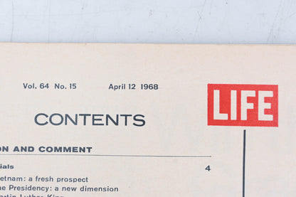 LIFE DK026-22 April 12,1968 Magazine