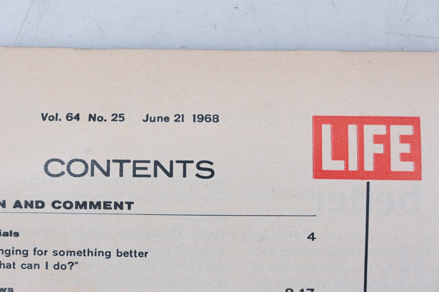 LIFE DK026-23 June 21, 1968 Magazine