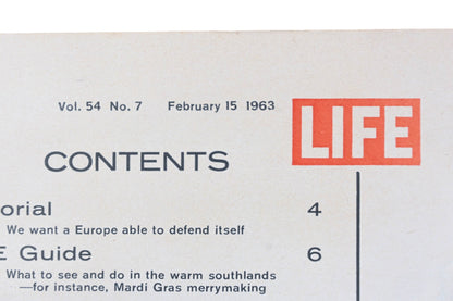 LIFE DK026-28 February 15, 1963 Magazine