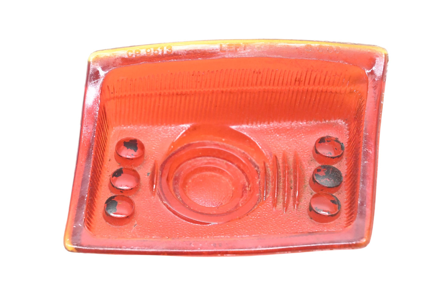 S.G. CB9513, CB 9513 Red Glass Lefthand Taillight Lens NOS
