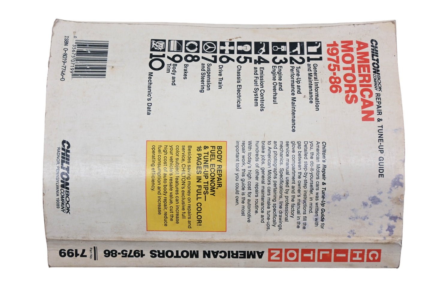 Chilton Book Company 7199 American Motors 1975-86 Repair & Tune-Up Guide