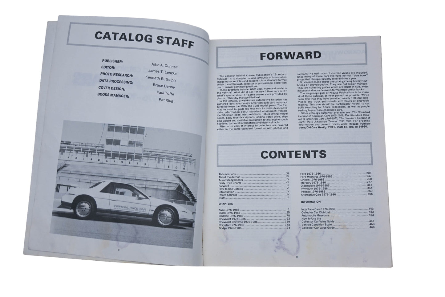 Krause Publications 0-87341-133-1, 88-081627 2nd Edition American Cars 1976-1986 Catalog