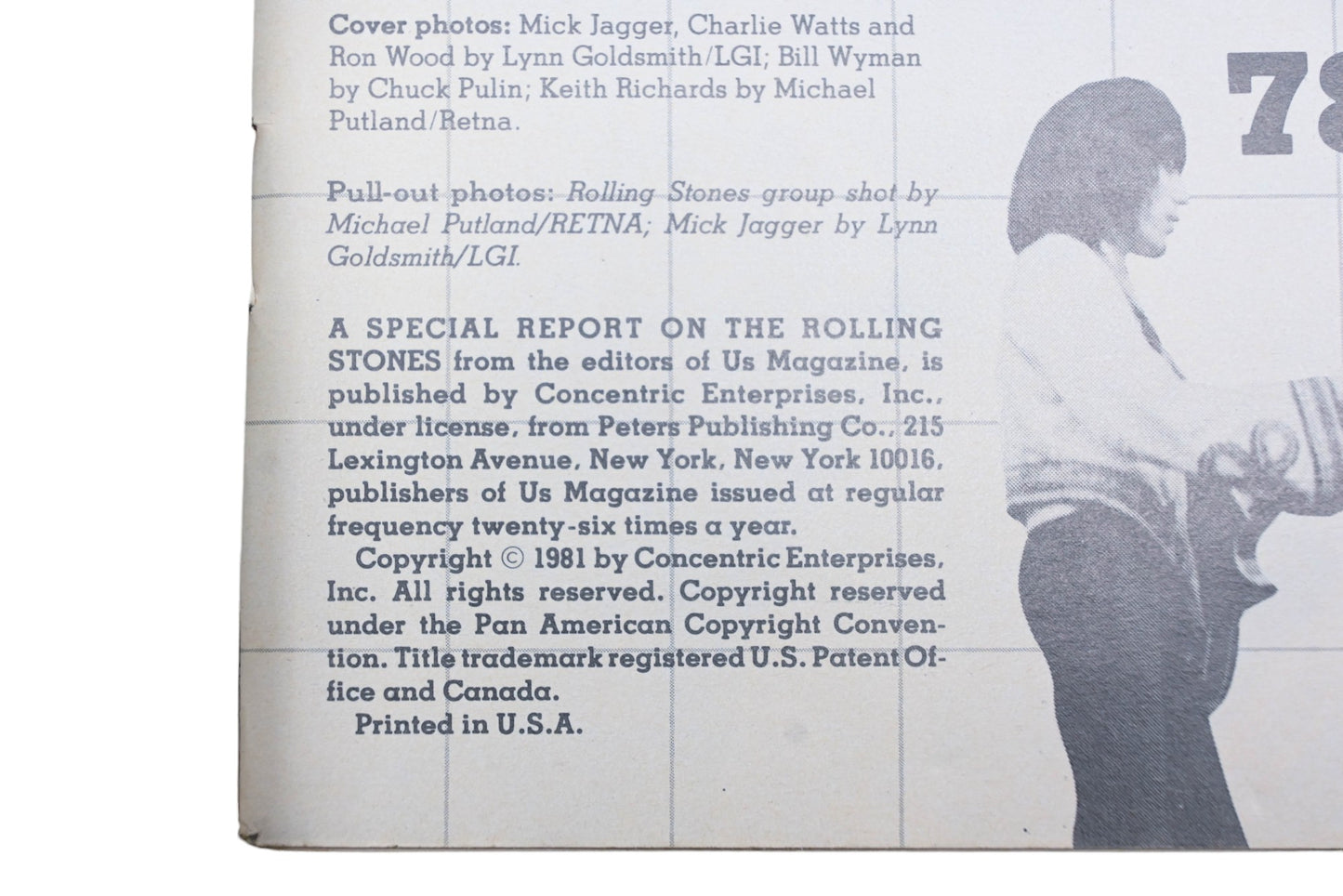 US IND-36715 1981 "Rolling Stones" Special Edition Magazine