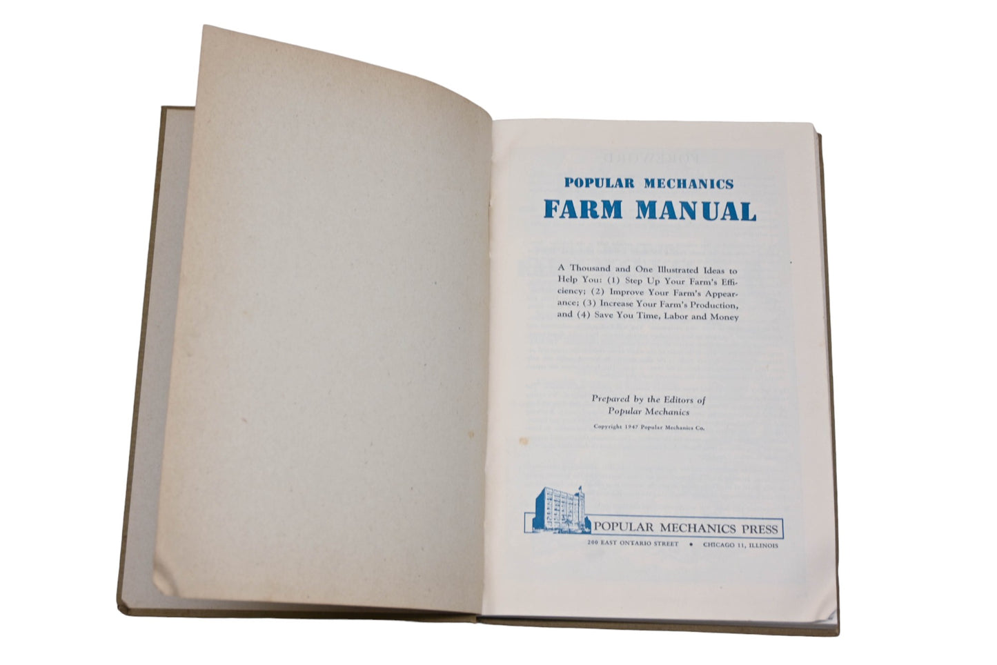 Popular Mechanics HU021-14 1947 Farm Manual Hard Cover