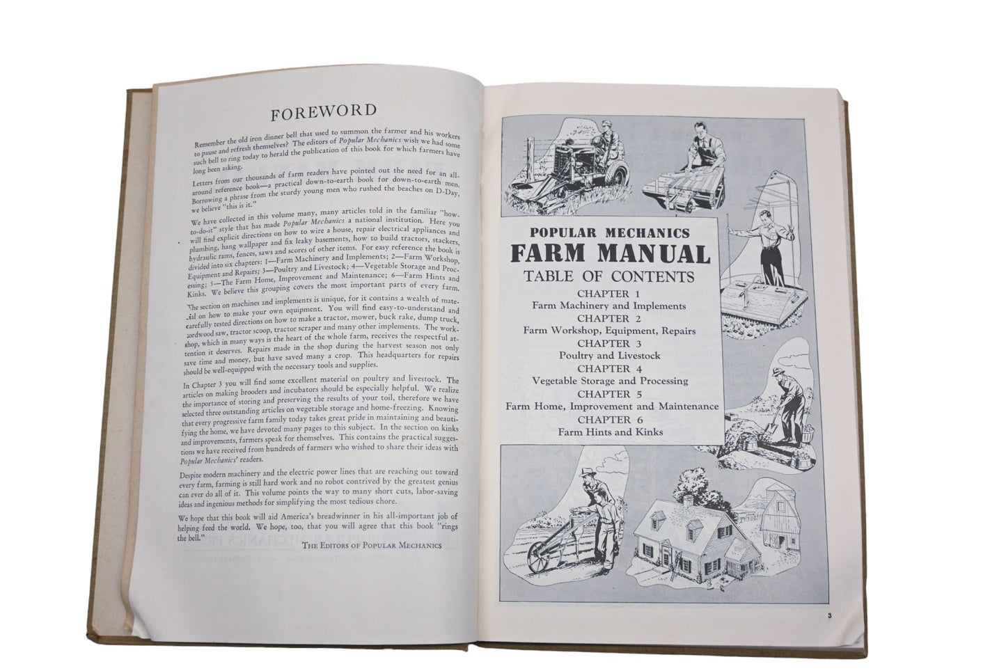 Popular Mechanics HU021-14 1947 Farm Manual Hard Cover