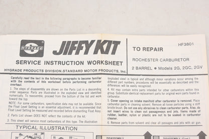 Hygrade 582 Rochester 2-Barrel 2G 2GC 2GV Carburetor Repair Kit NOS