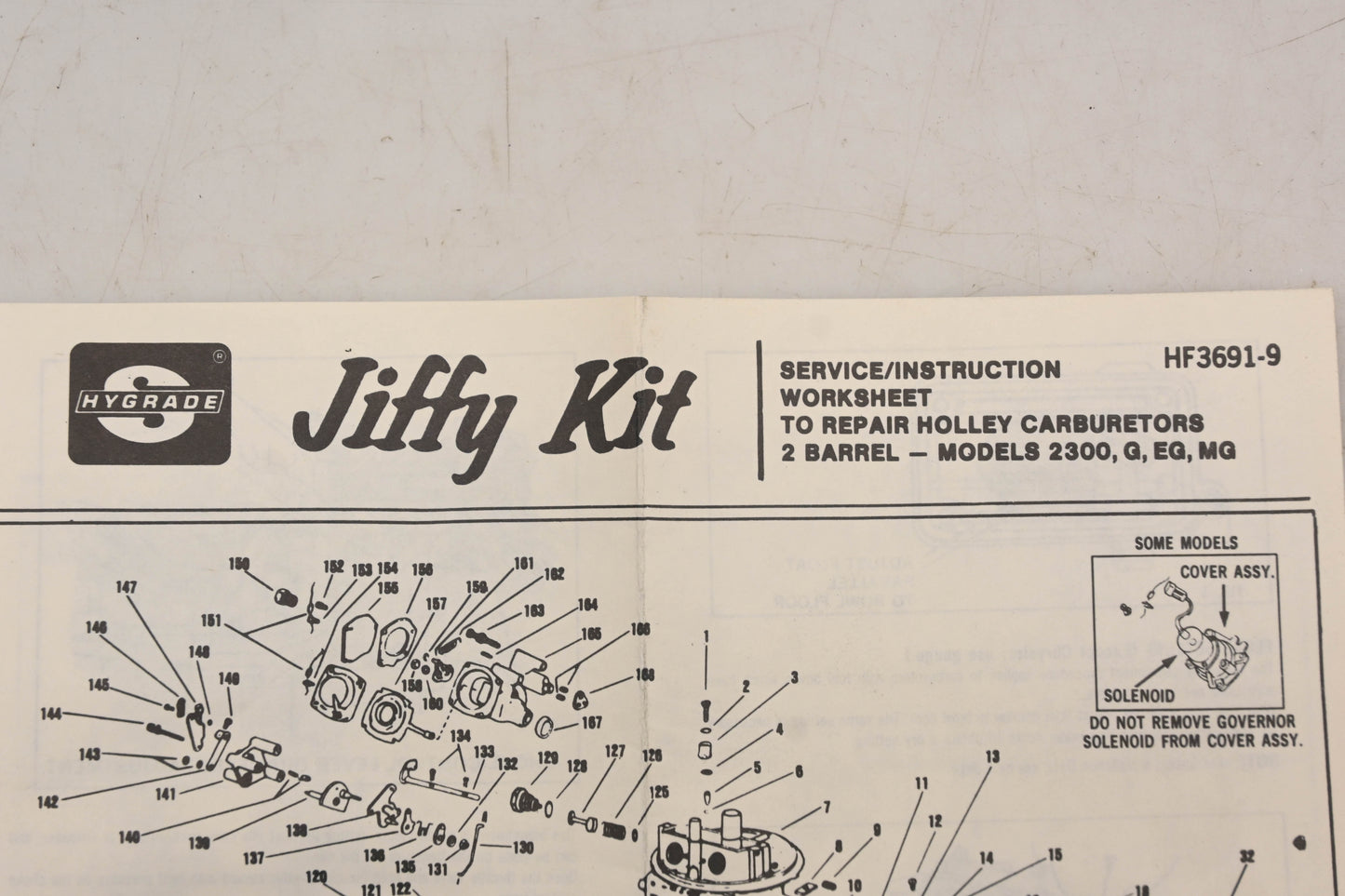 Hygrade 623 Holley 2-Barrel 2300 G EG MG Carburetor Repair Kit NOS