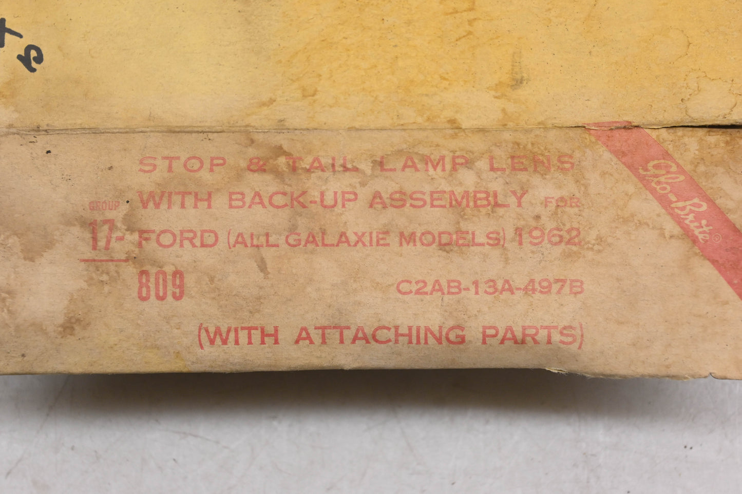 Glo-Brite 809, C2AB-13A-497B, TMC-739 Red Taillight Lens NOS