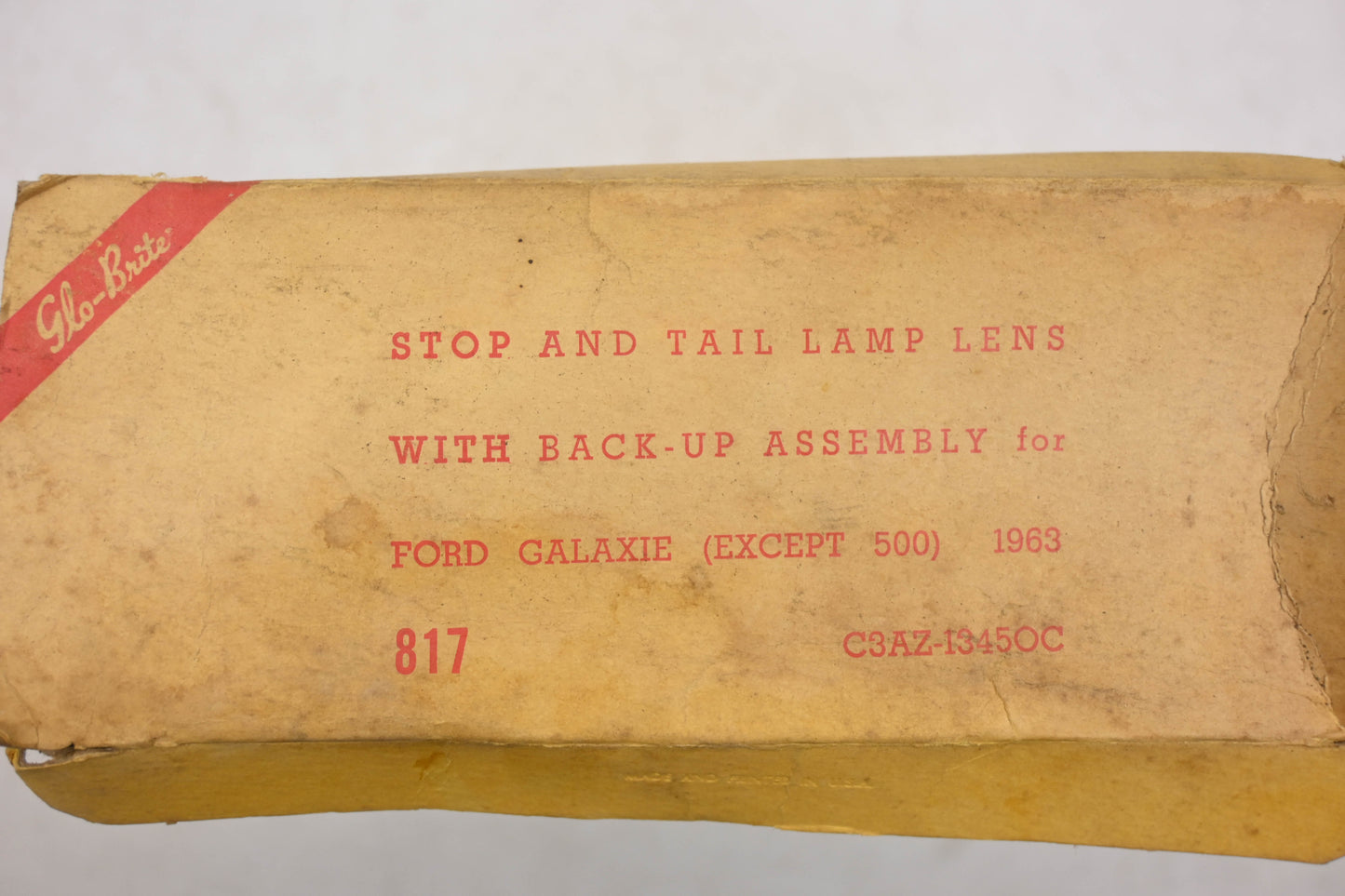 Glo-Brite 817, C3AZ-1345OC, TMC-2200 Red Taillight Lens NOS