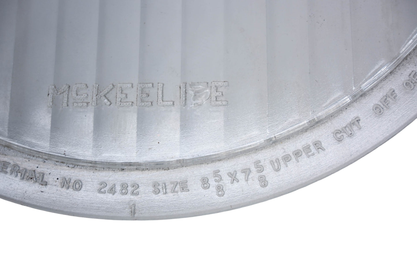 McKee 2482 Clear Glass 8-5/8" x 7-5/8" Headlamp Lens NOS