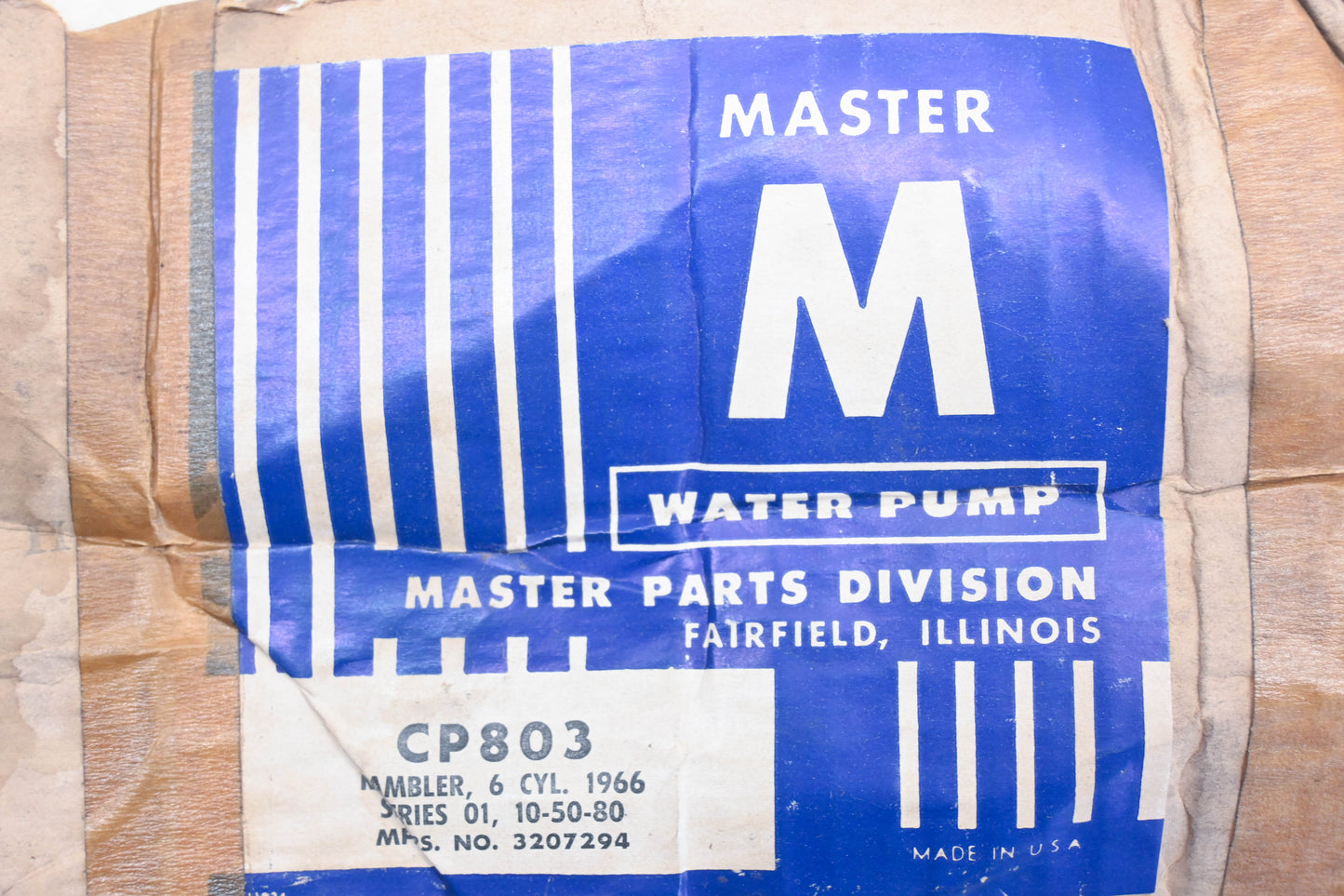 Master Parts CP803, 3207294, 8974-1 Water Pump Kit NOS