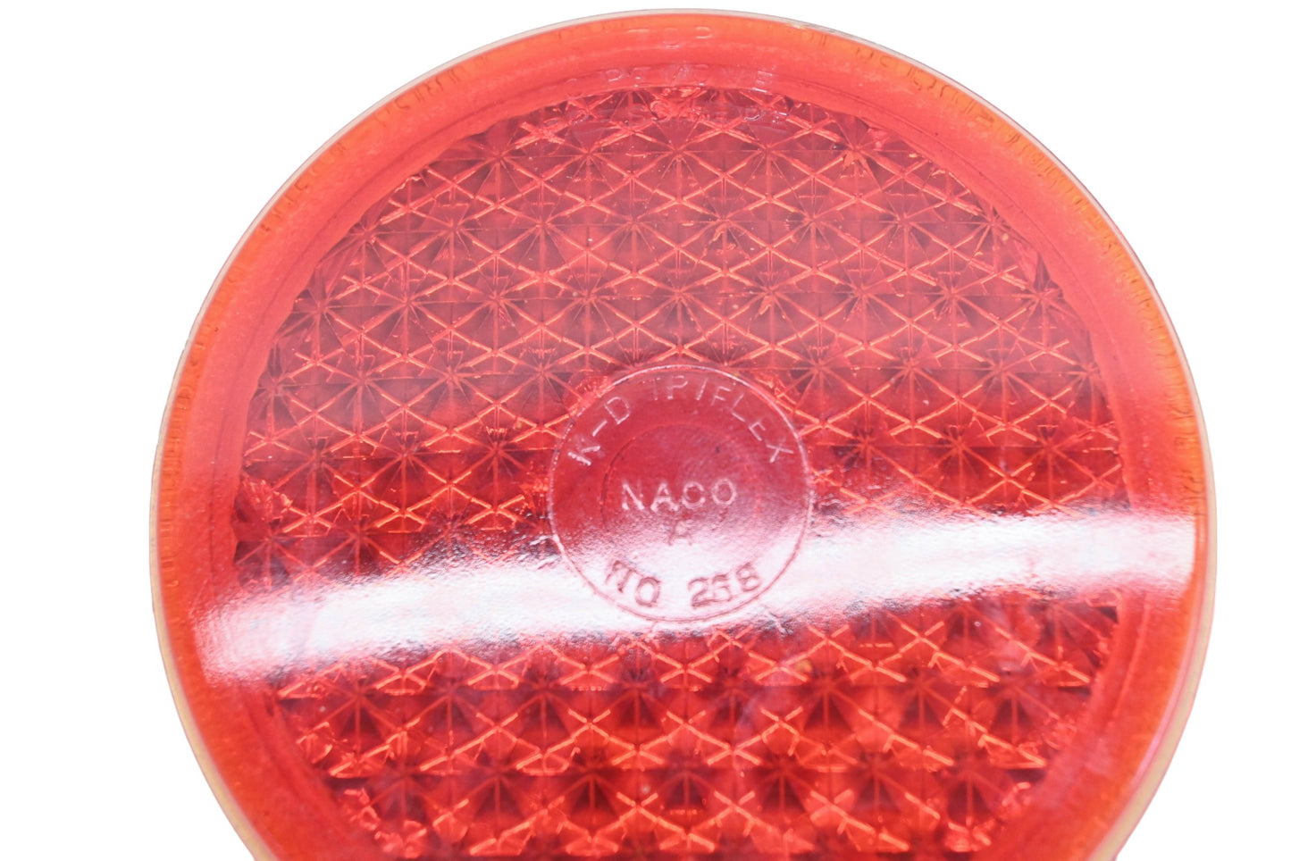 K-D Triflex 238 Red Glass 3-1/16" Taillight Lens NOS