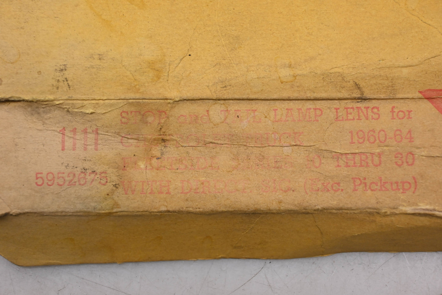 Glo-Brite 1111, 5952675, TMC-718 Red Taillight Lens NOS