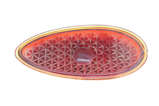 K-D Triflex 273 Red Glass Taillight 2-1/4" x 4-5/8" Lens NOS