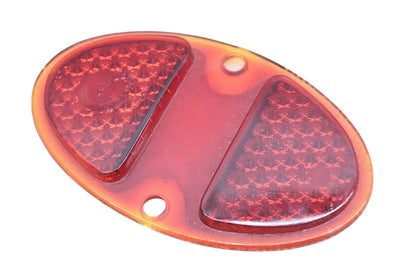 K-D Triflex 264 Red Glass Taillight 3" x 4-15/16"  Lens NOS