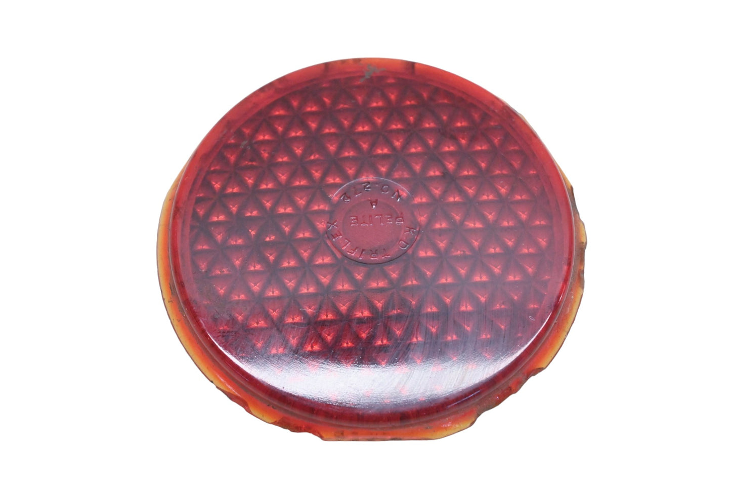 K-D Triflex 272 Red Glass 3-3/8" Taillight Lens