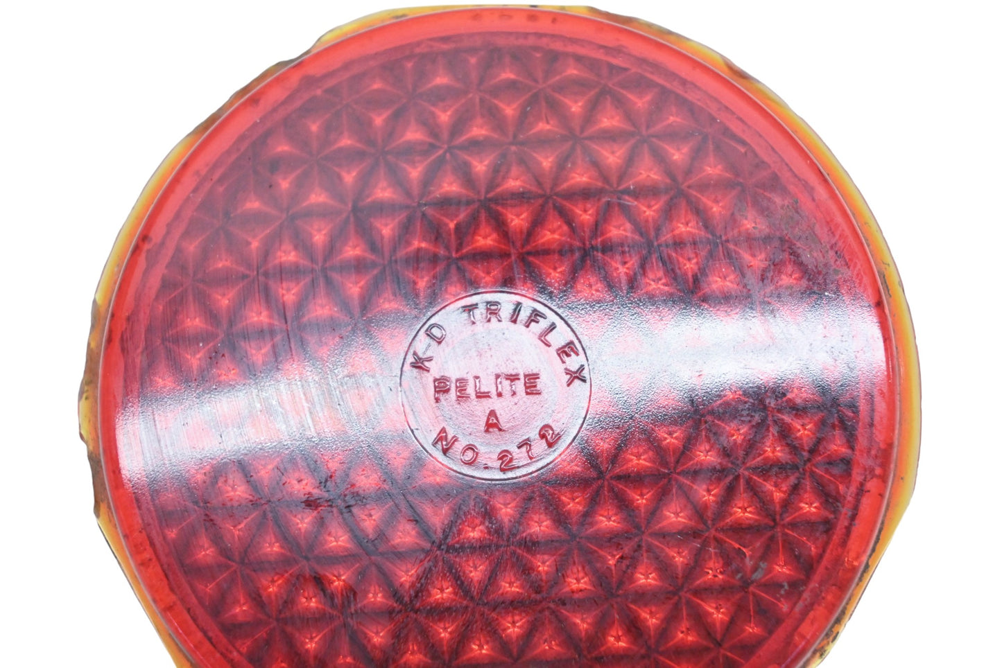K-D Triflex 272 Red Glass 3-3/8" Taillight Lens