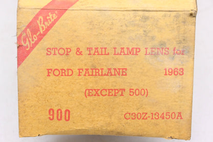 Glo-Brite 900, C30Z-13450A, TMC-2251 Red Taillight Lens NOS