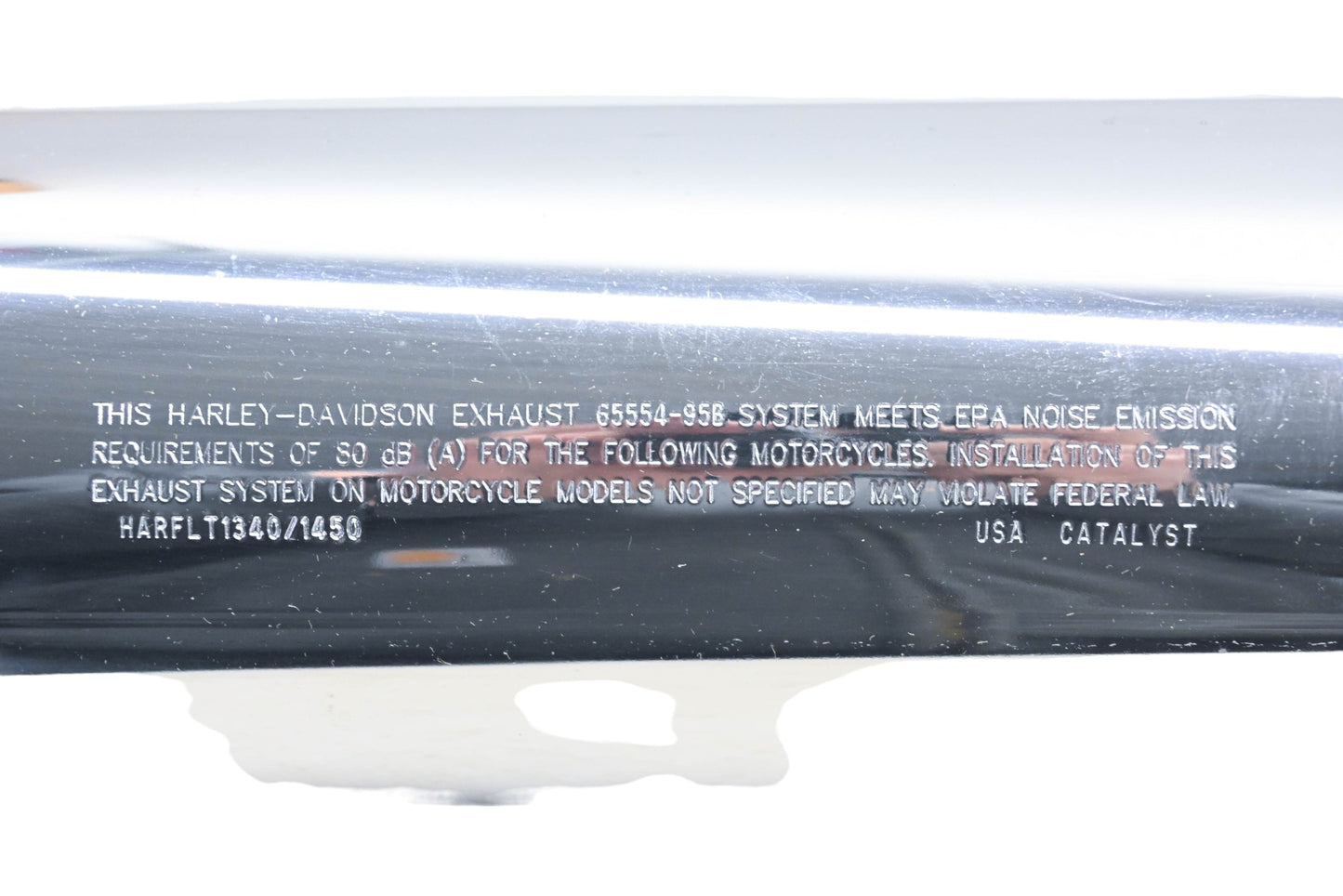 New OEM Harley-Davidson 65554-95B Lefthand Chrome Muffler NOS
