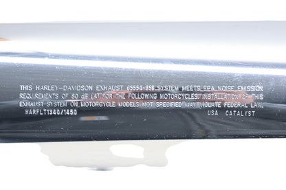 New OEM Harley-Davidson 65554-95B Lefthand Chrome Muffler NOS
