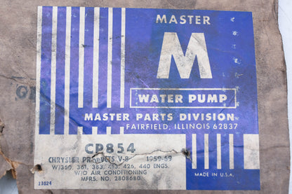 Master CP854, 30733-1 Water Pump Assembly NOS