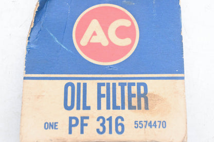 AC PF316, PF-316, 5574470 Oil Filter Kit NOS