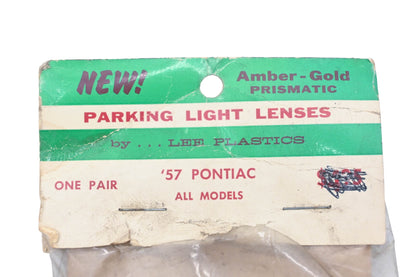 Lee Plastics AU031-17 1957 Pontiac Amber Parking Light Lenses Qty 2 NOS